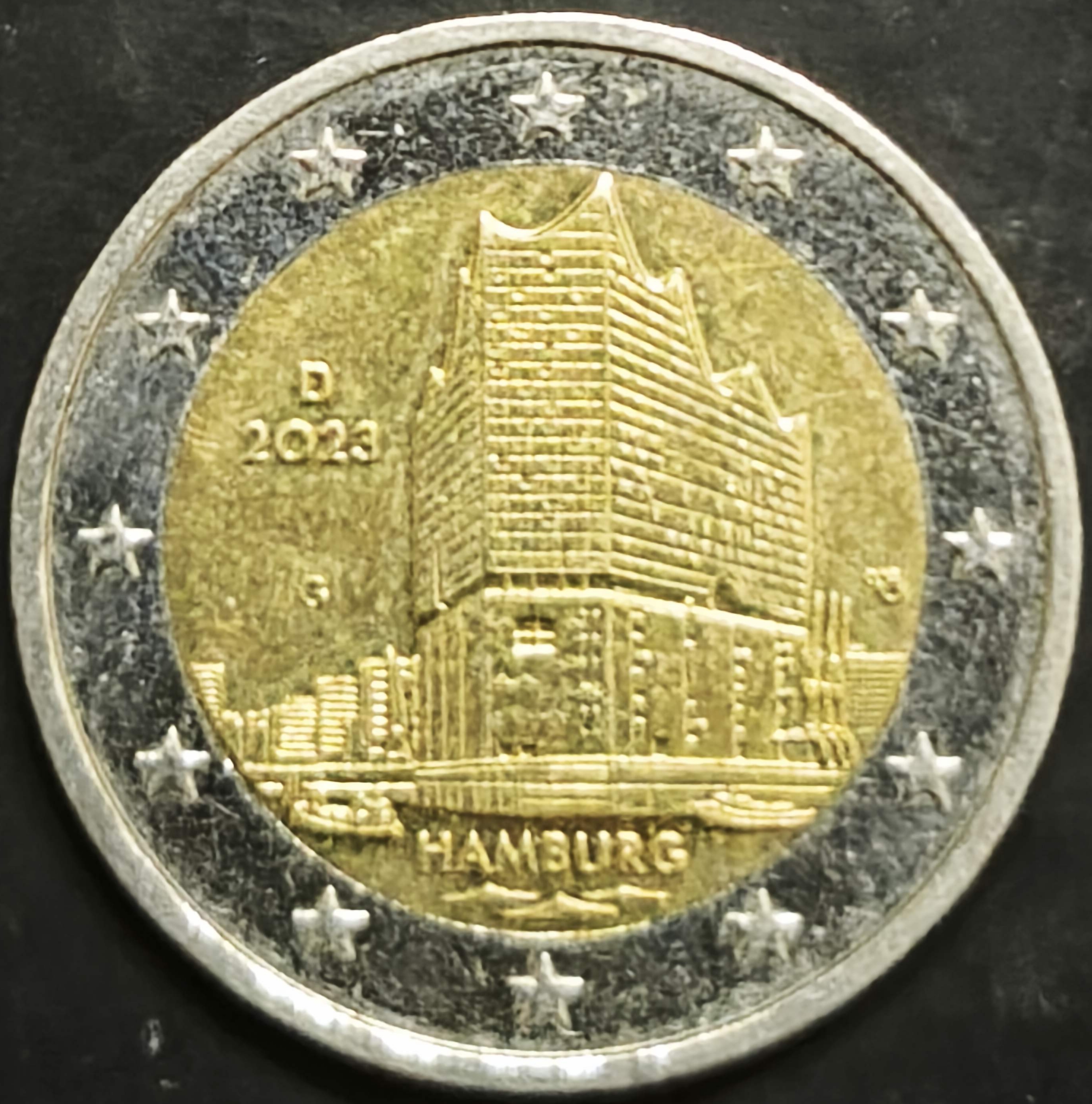 Germany 2 Euros 2023 G Hamburg, Elbphilharmonie