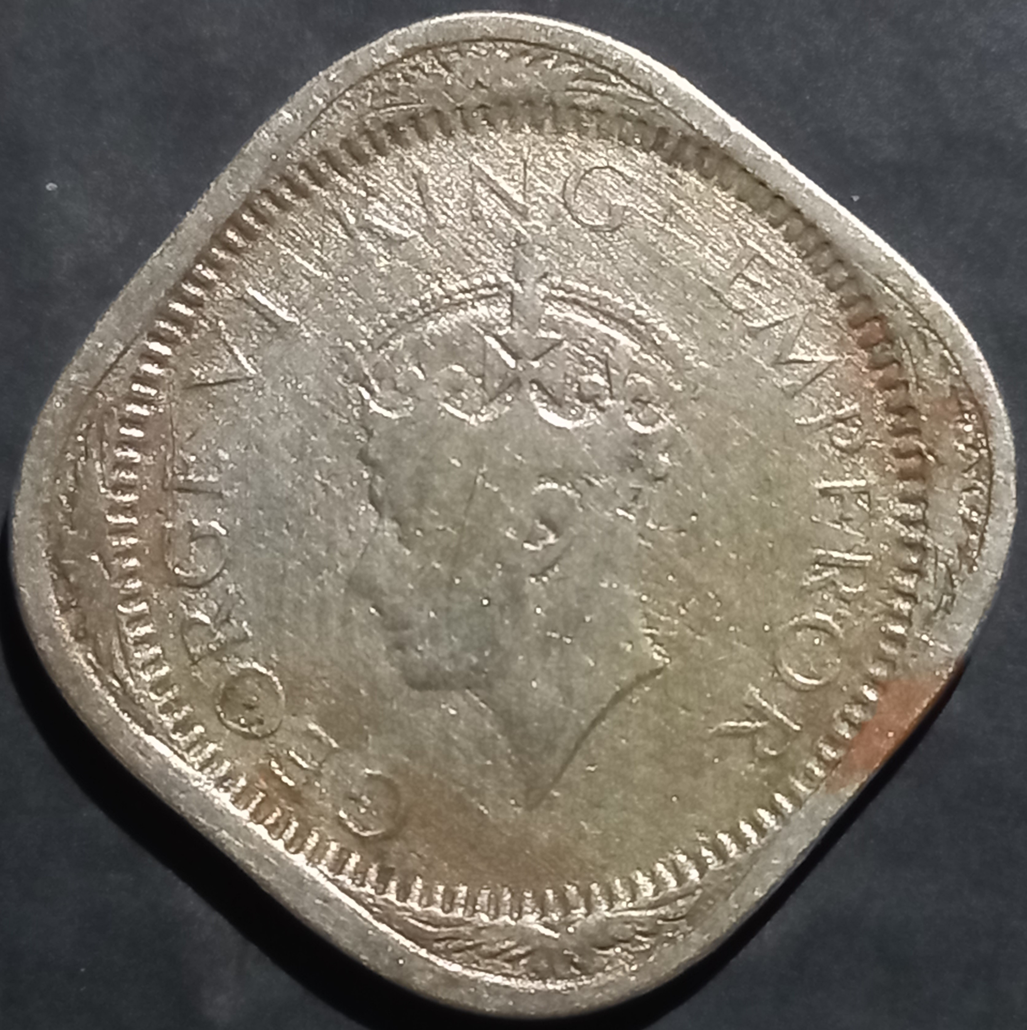 India - British 2 Anna 1946~1947 GVI