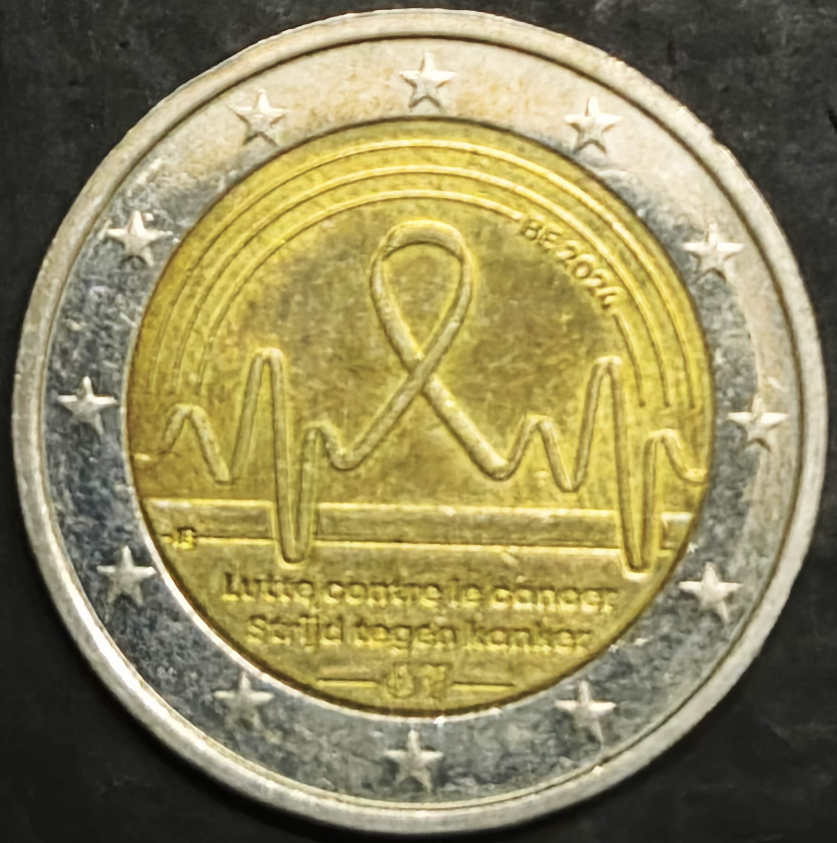 Belgium 2 Euros 2024 Cancer