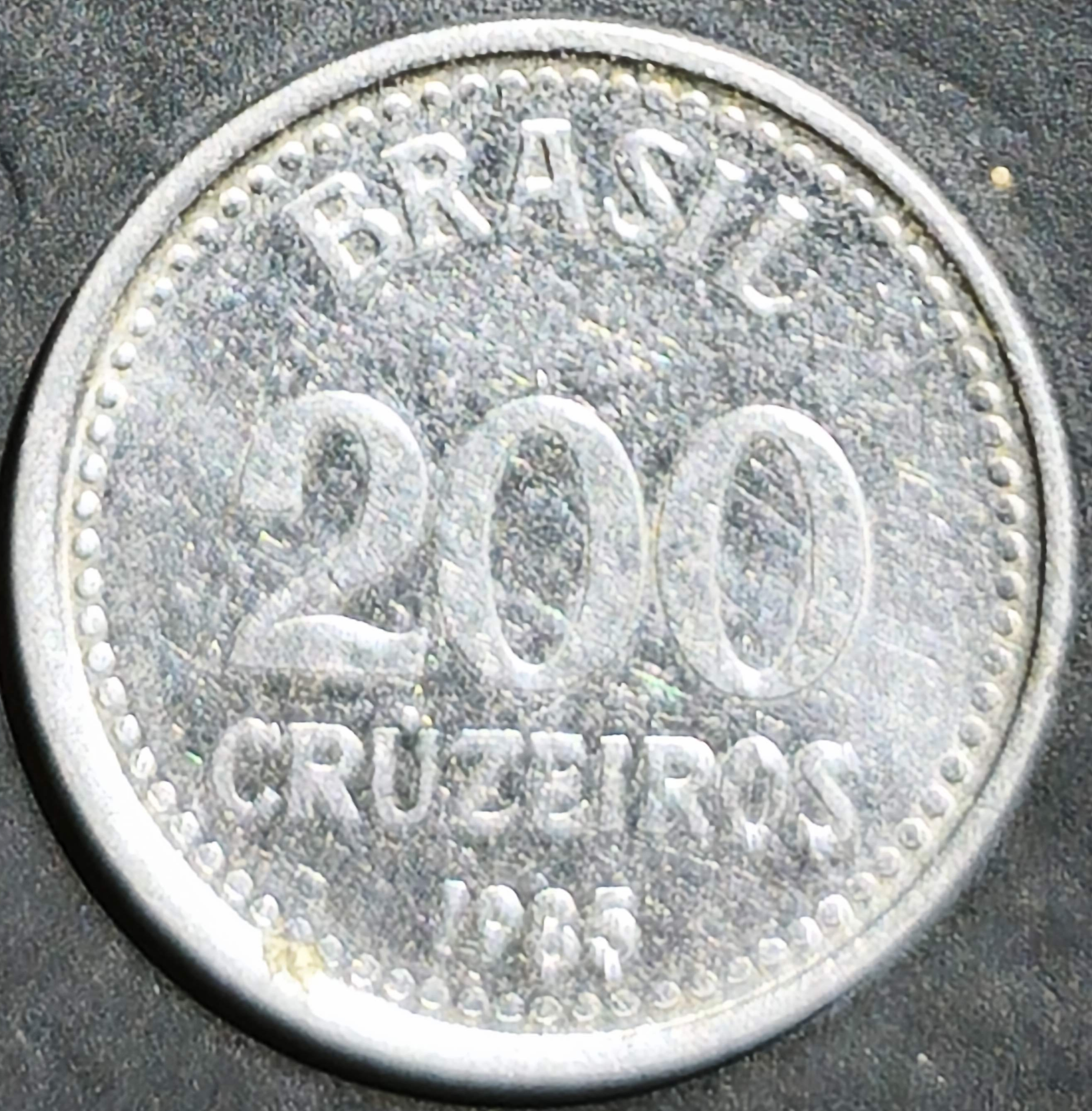 Brazil 200 Cruzeiros 1985, 1986