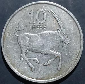 Botswana 10 Thebe 1976~1989
