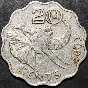 Eswatini 20 Cents 1998~2003