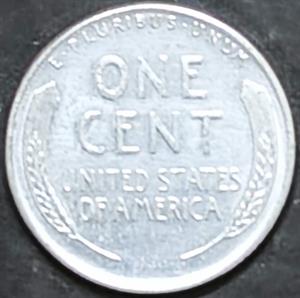 USA 1 Cent 1943 Steel Denver