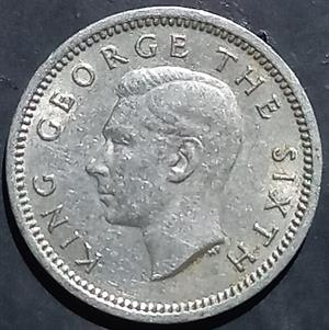 New Zealand 3 Pence 1948~1952