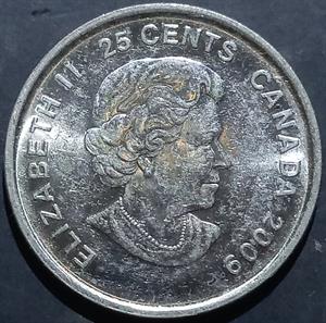 Canada 25 Cents 2009 Men's Hockey