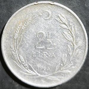 Turkey 2.5 Lira 1960~1968