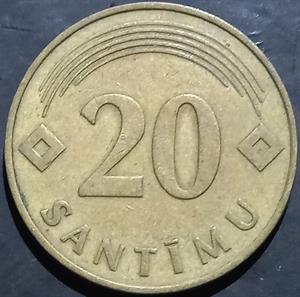 Latvia 20 Santimi 1992~2009