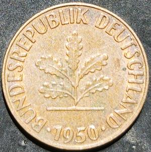 Germany 1 Pfennig 1950 F