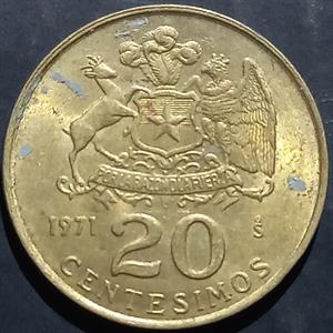 Chile 20 Centésimos 1971~1972