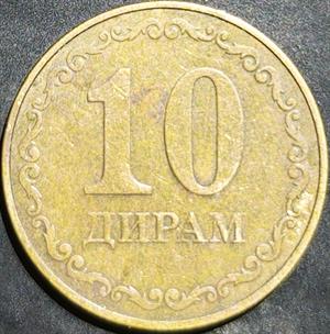 Tajikistan 10 Diram 2019~2025