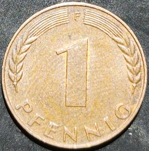 Germany 1 Pfennig 1950 F