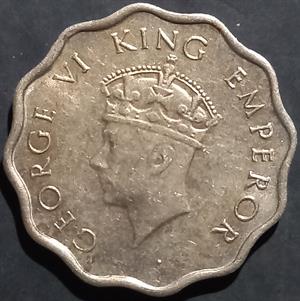 India - British 1 Anna 1938~1940 GVI