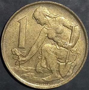 Czechoslovakia 1 Koruna 1991, 1992