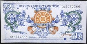 Bhutan 1 Ngultrum 2006~2019