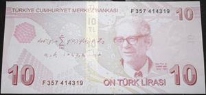 Turkey 10 Lira 2009~2025