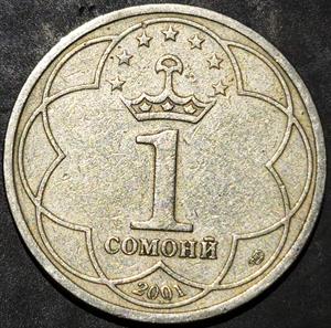 Tajikistan 1 Somoni СОМОНӢ 2001