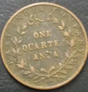 East India Co ¼ Anna 1833-1835