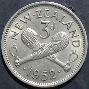 New Zealand 3 Pence 1948~1952