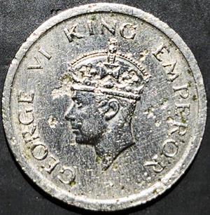 India - British 1 Rupee 1947
