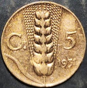 Italy 5 Centesimi 1919~1937