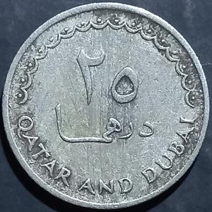 Qatar & Dubai 25 Dirhams 1966~1969