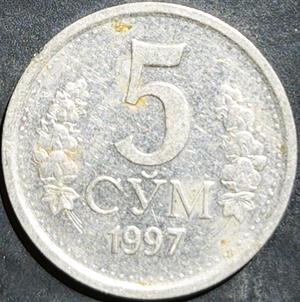 Uzbekistan 5 Som 1997~1999
