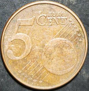 Belgium 5 Euro Cents 1999~2007 Error (Portrait Missing)