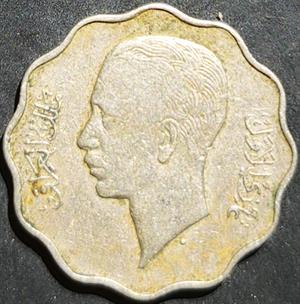 Iraq 4 Fils 1938 Copper-Nickel
