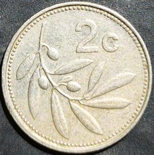 Malta 2 Cents 1986