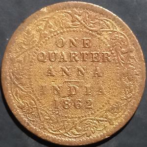 India - British ¼ Anna 1862~1876
