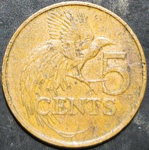 Trinidad & Tobago 5 Cents 1976~2017