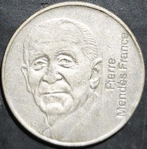 France 5 Francs 1992 Pierre Mendes