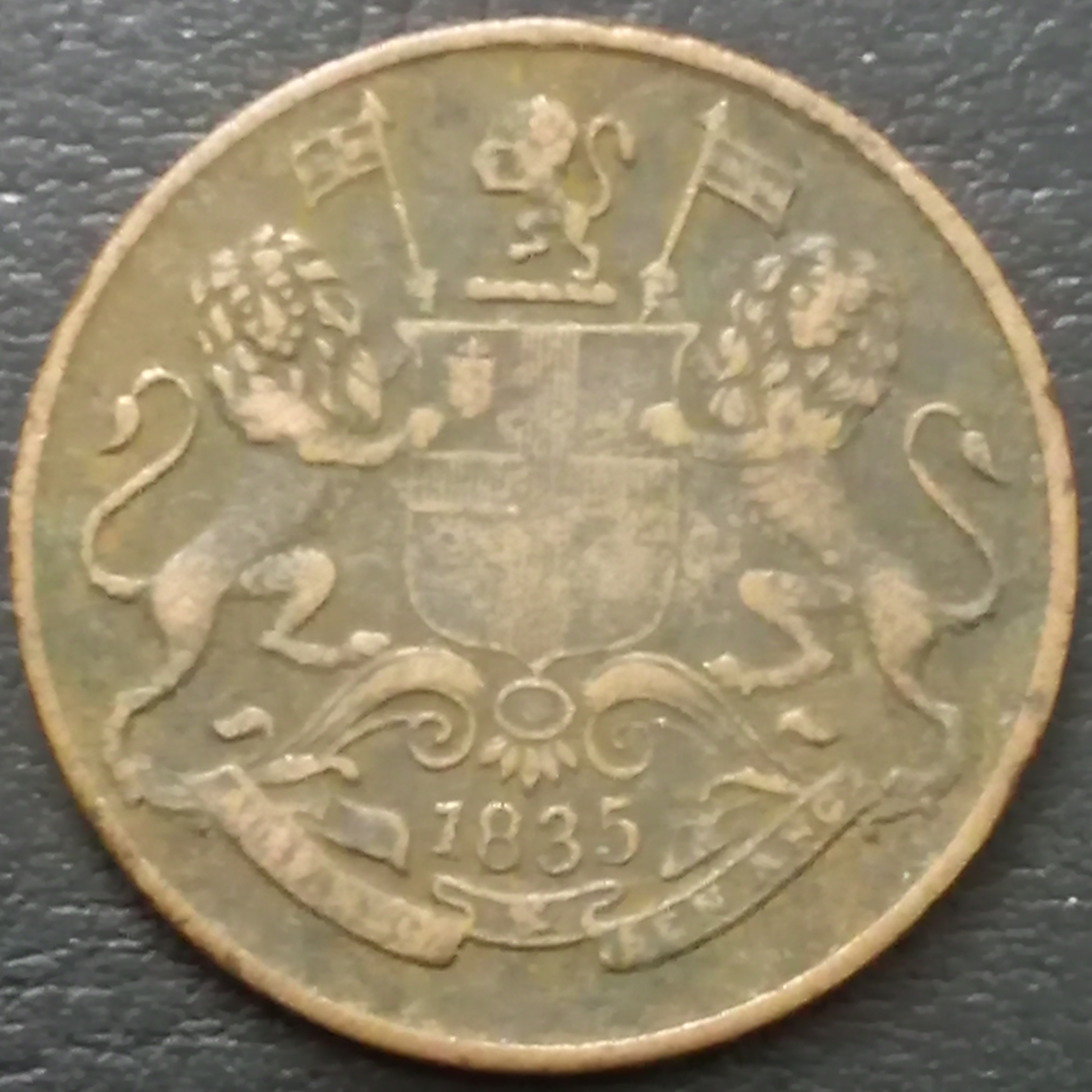 East India Co ¼ Anna 1833-1835