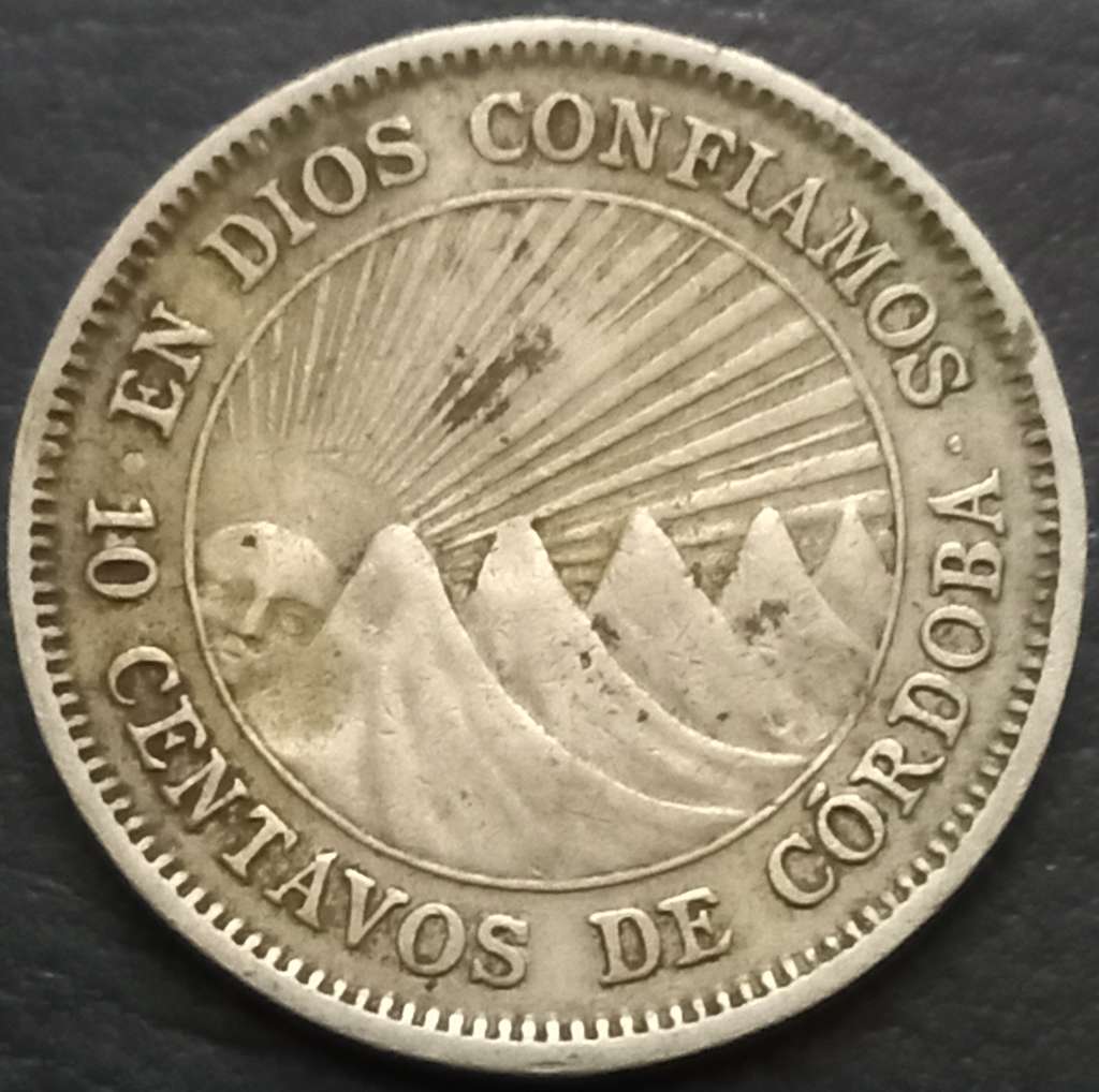 Nicaragua 10 Centavo 1939 1956