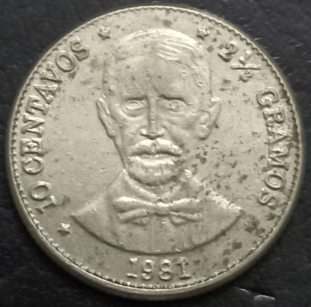 Dominican Republic 10 Centavo 1978 1981