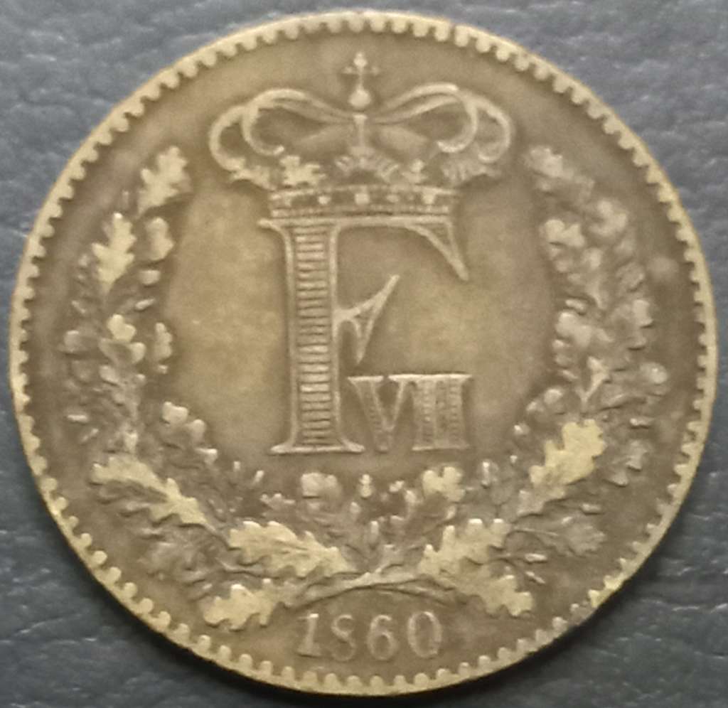 Denmark 1 Skilling Rigsmont 1856 1863