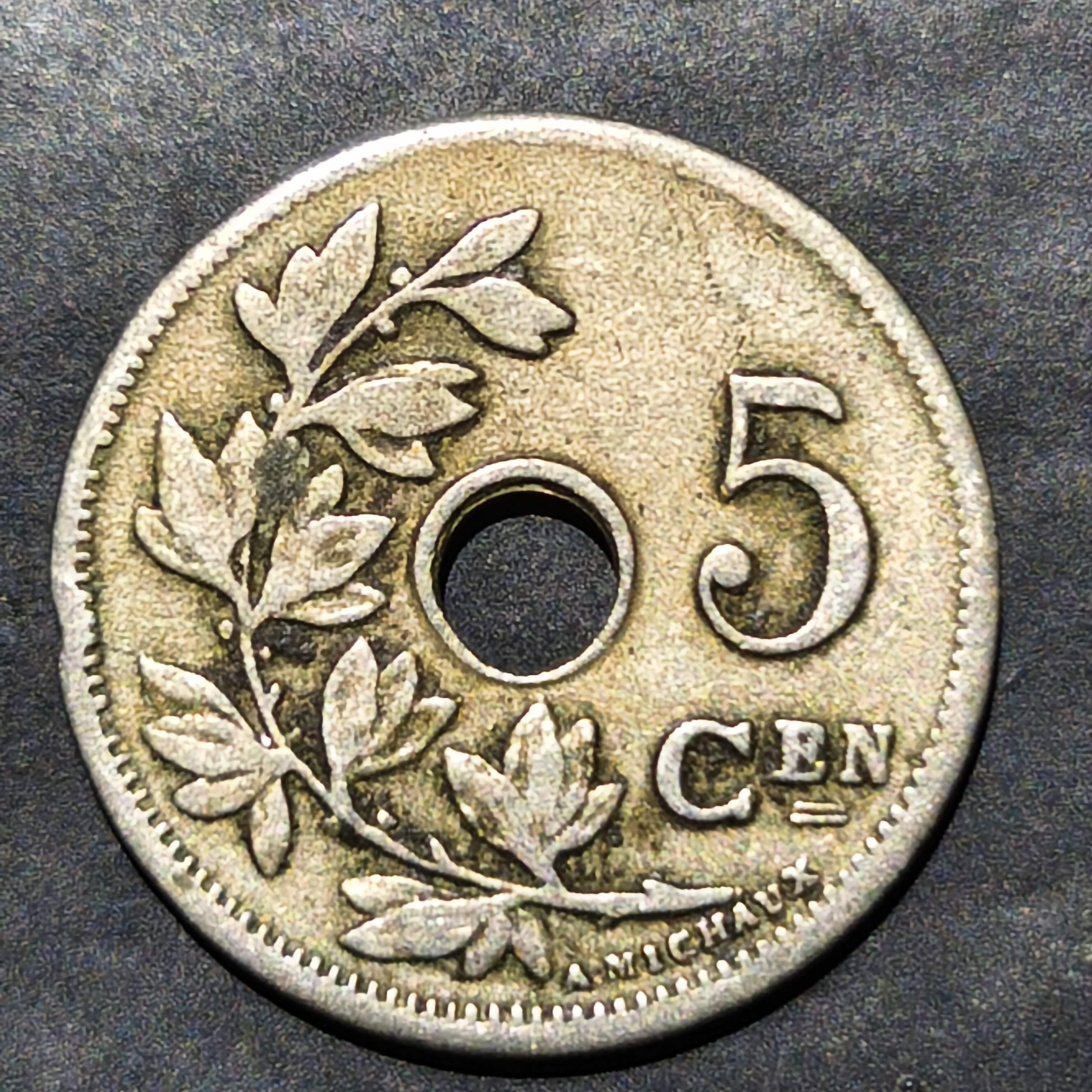 Belgium 5 Centimes 1904~1907