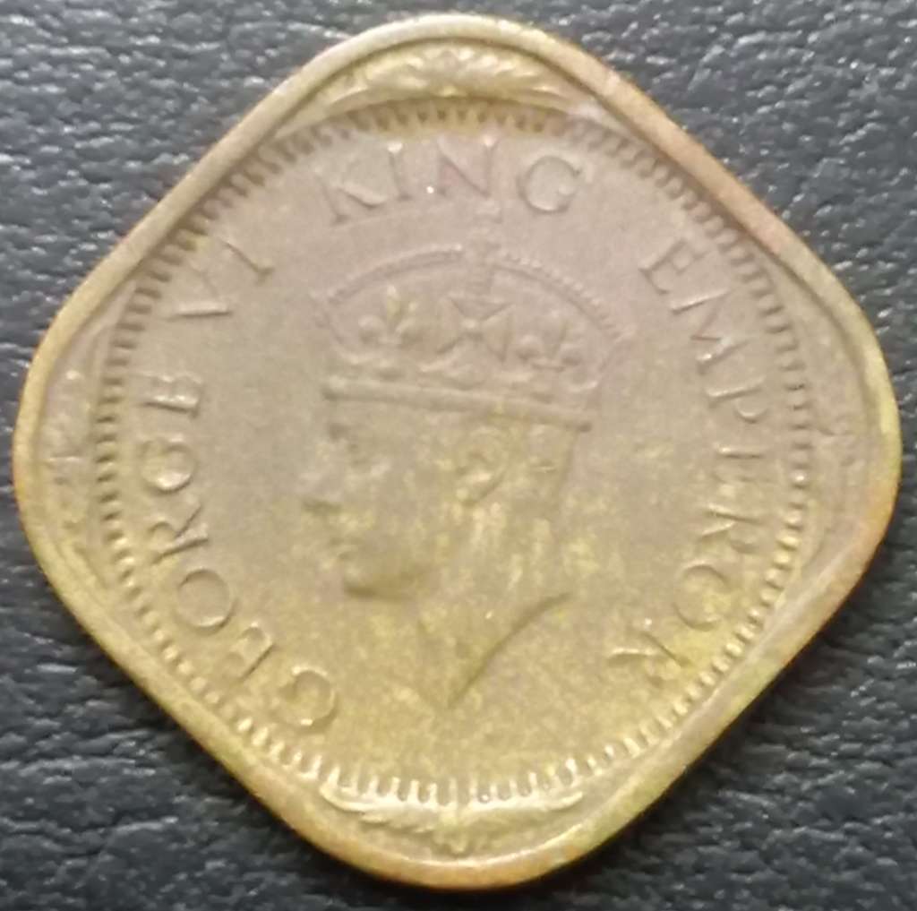 India - British ½ Anna 1942 1945