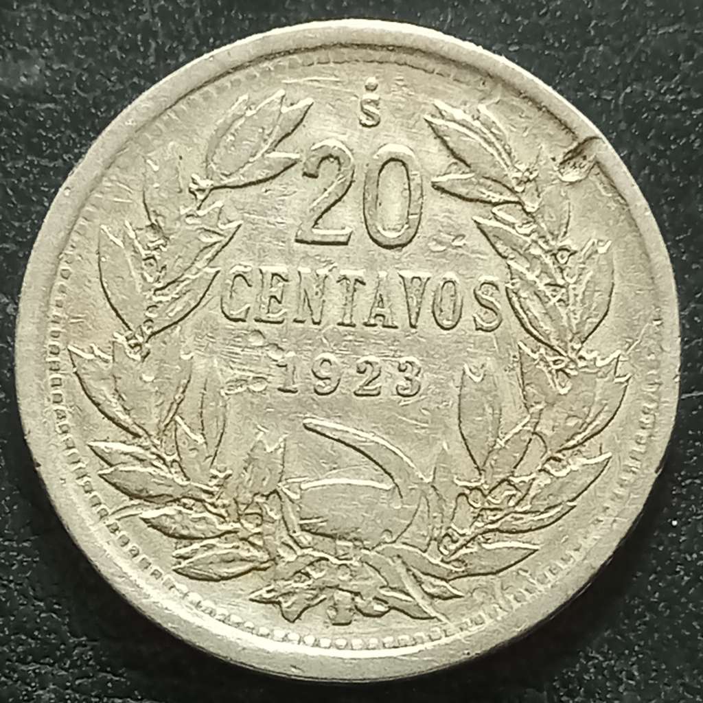 Chile 20 Centavo 1920 1929