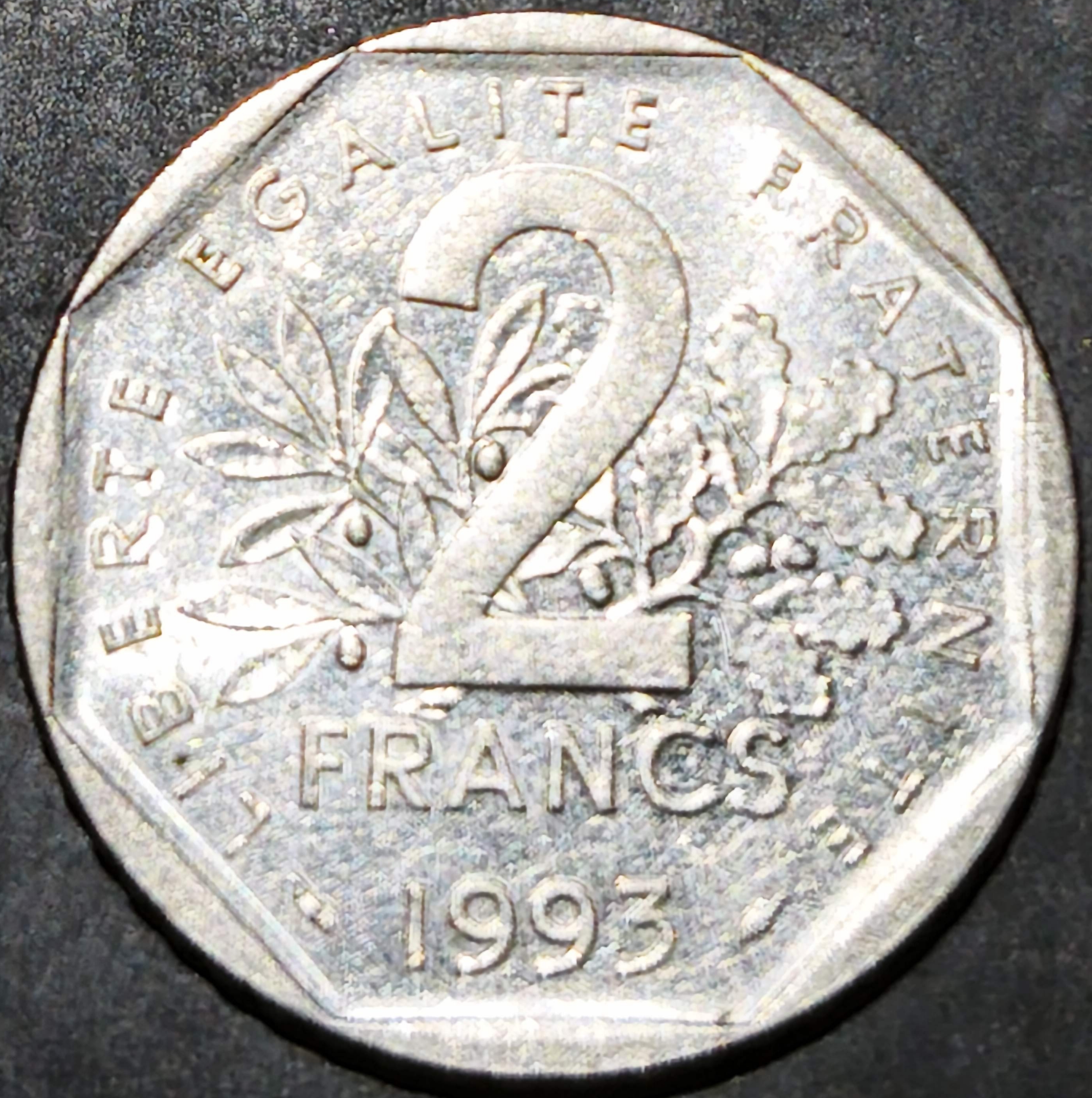 France 2 Francs 1993 Jean Moulin