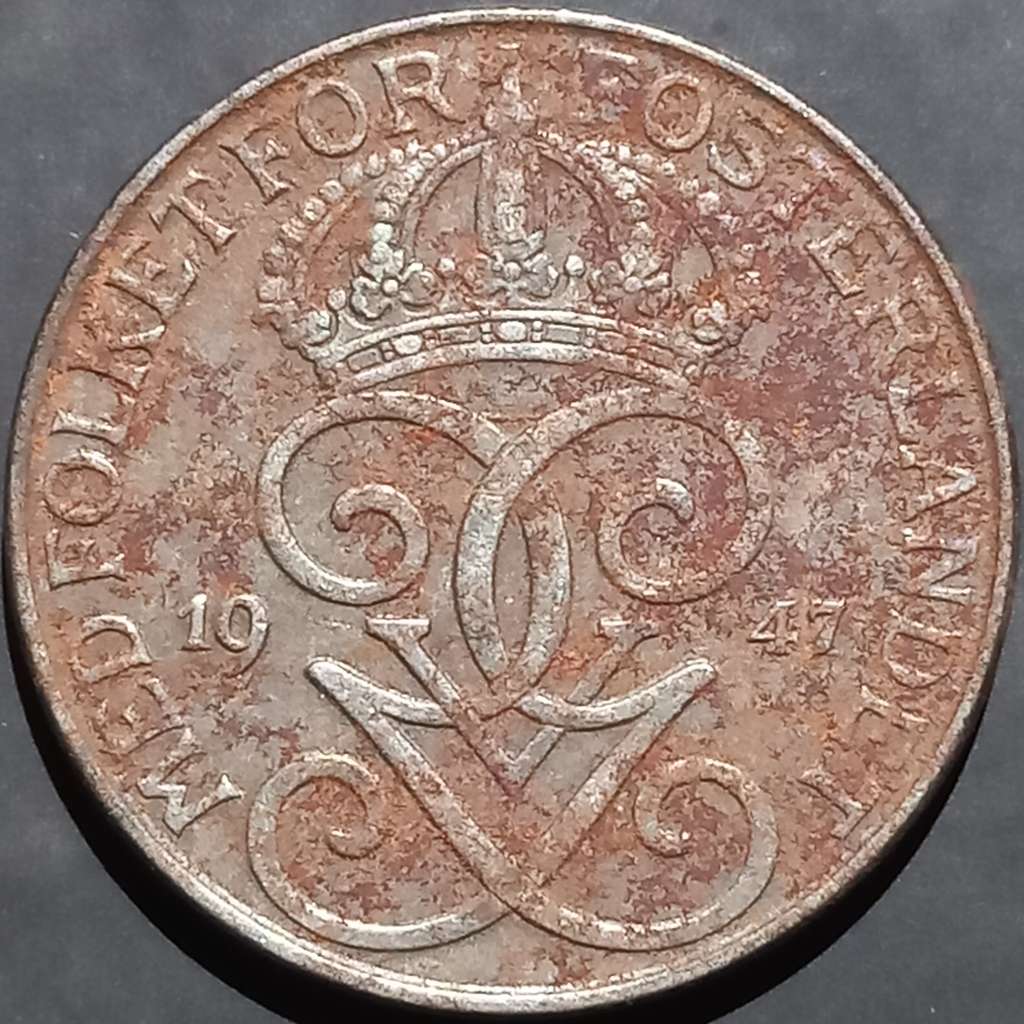 Sweden 5 Öre 1942~1950 Iron