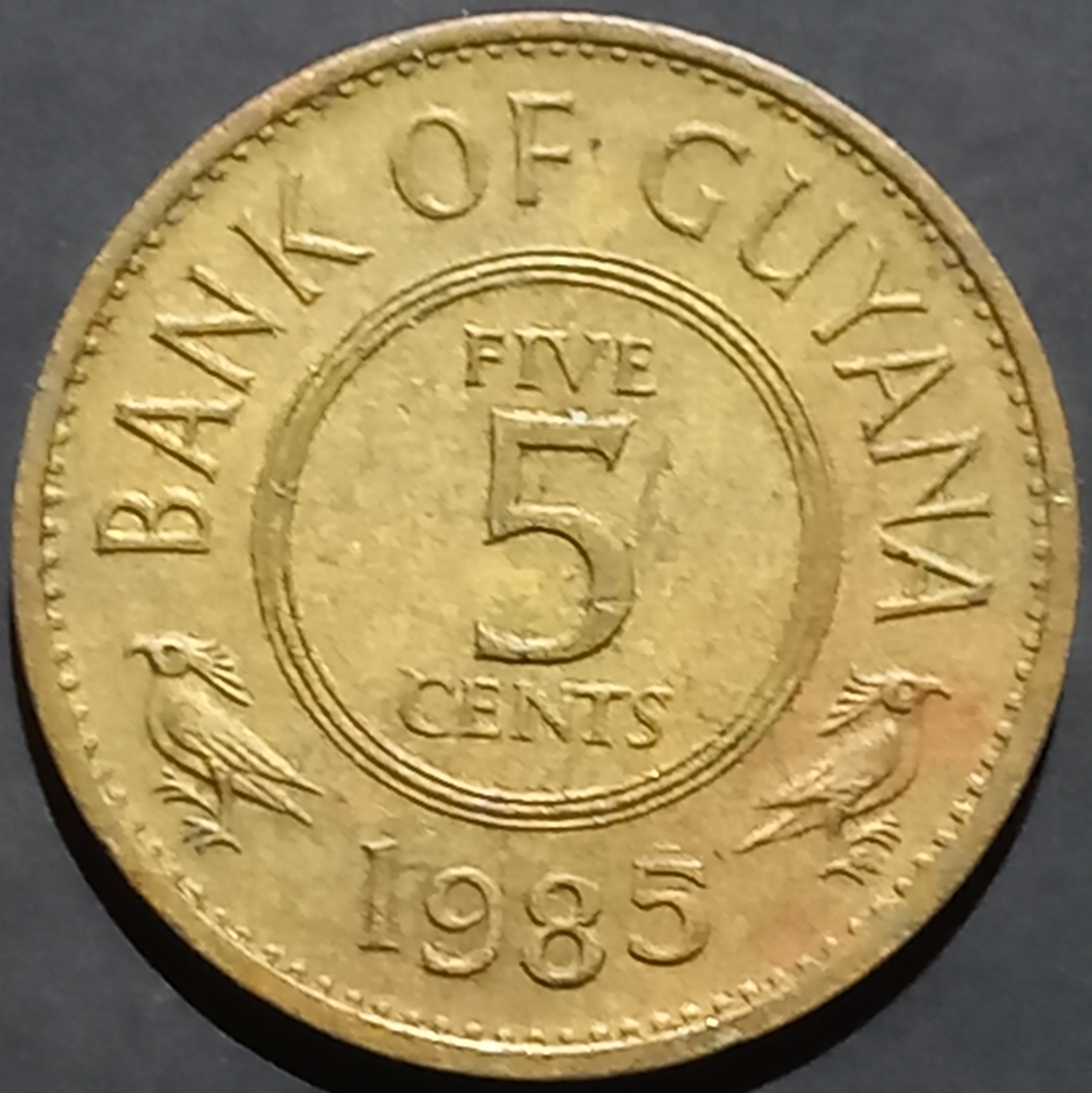 Guyana 5 Cents 1967 1992