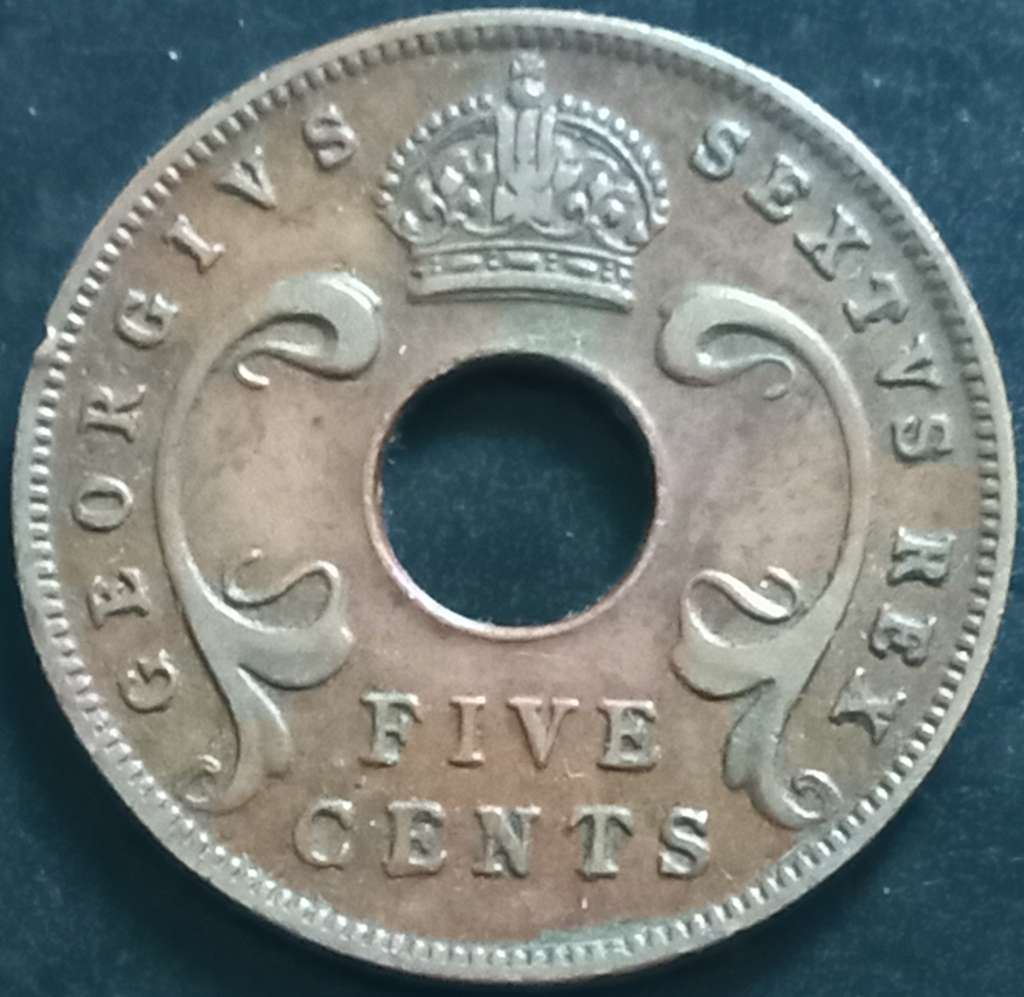 East Africa 5 Cent 1949 1952