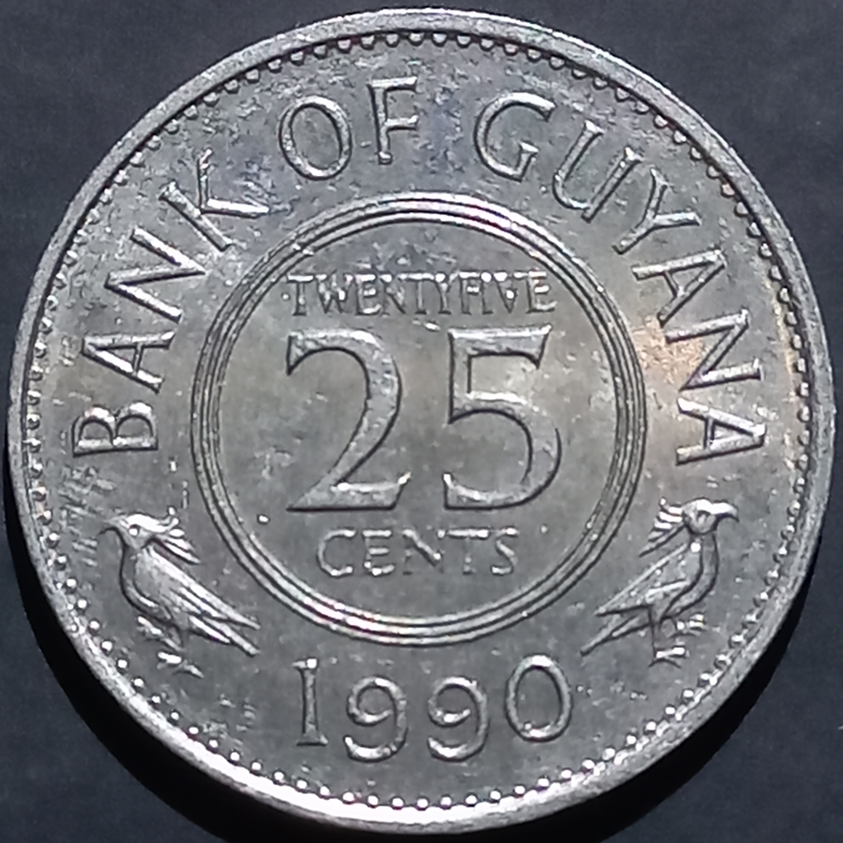 Guyana 25 Cents 1967 1992