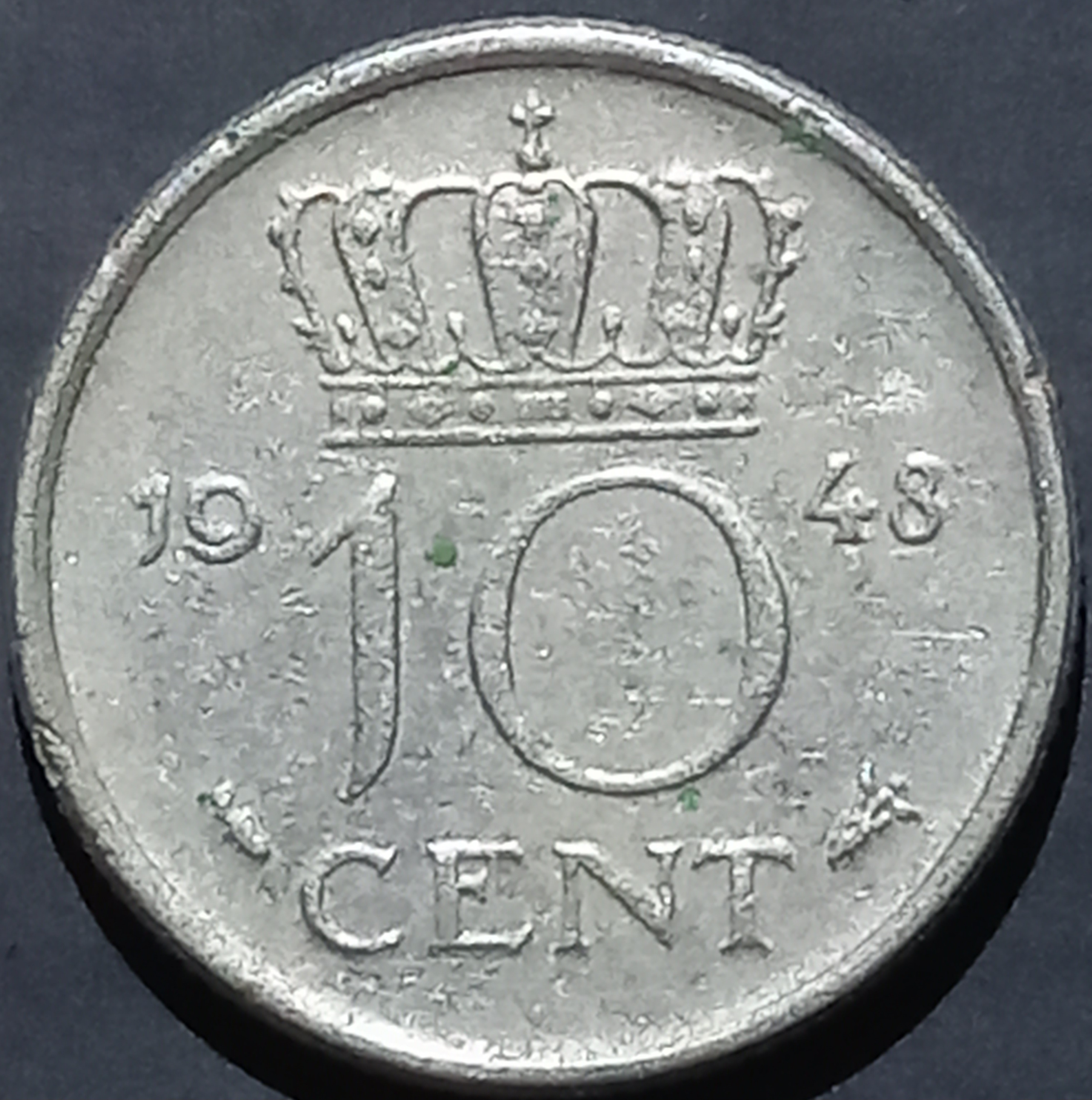 Netherlands 10 Cents 1948