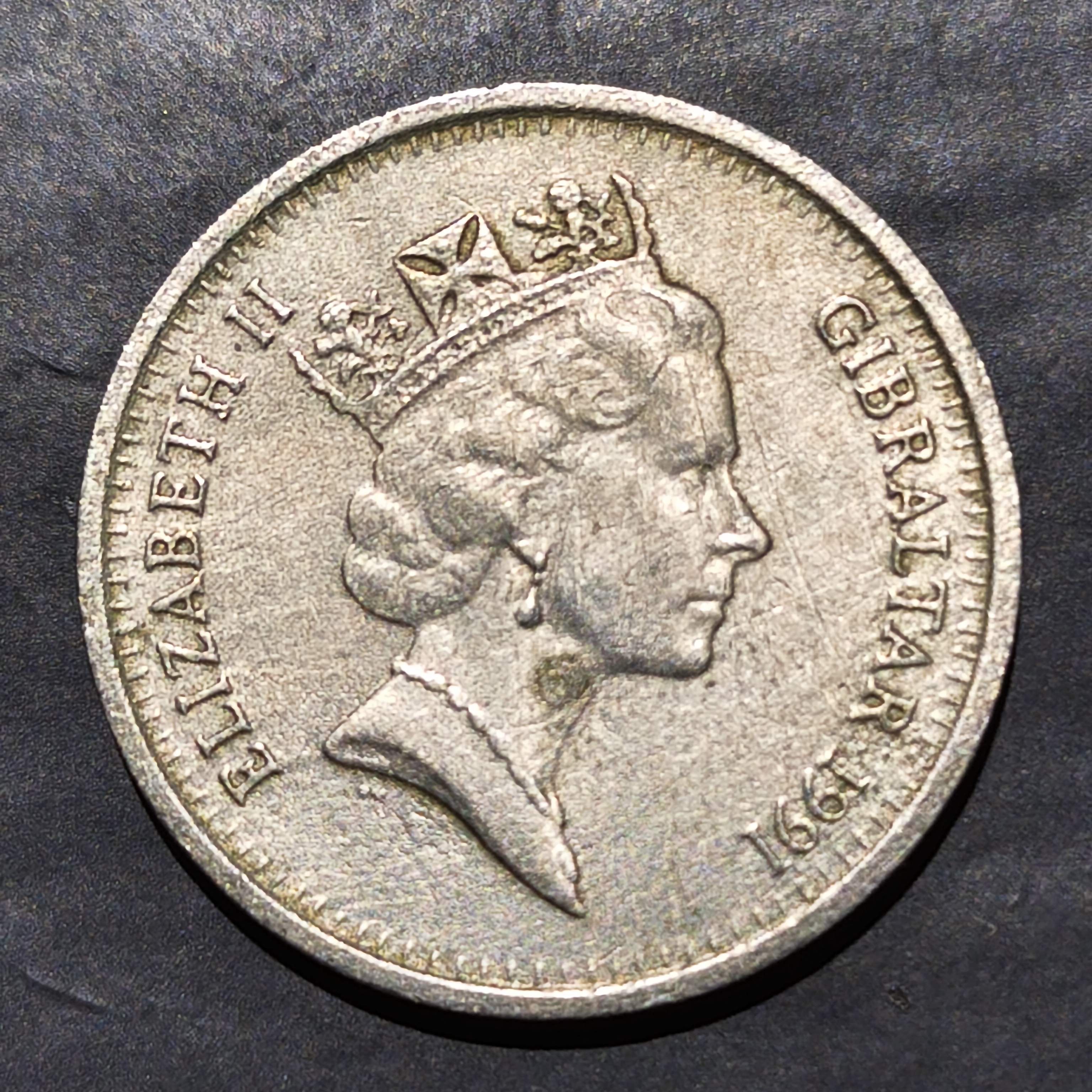 Gibraltar 10 Pence 1988 1991