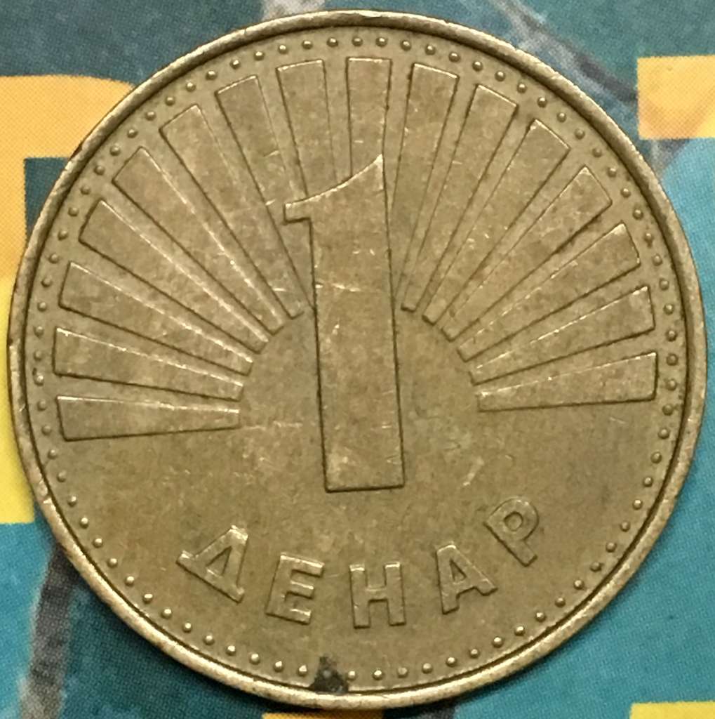 Macedonia 1 Denar 2000 Error