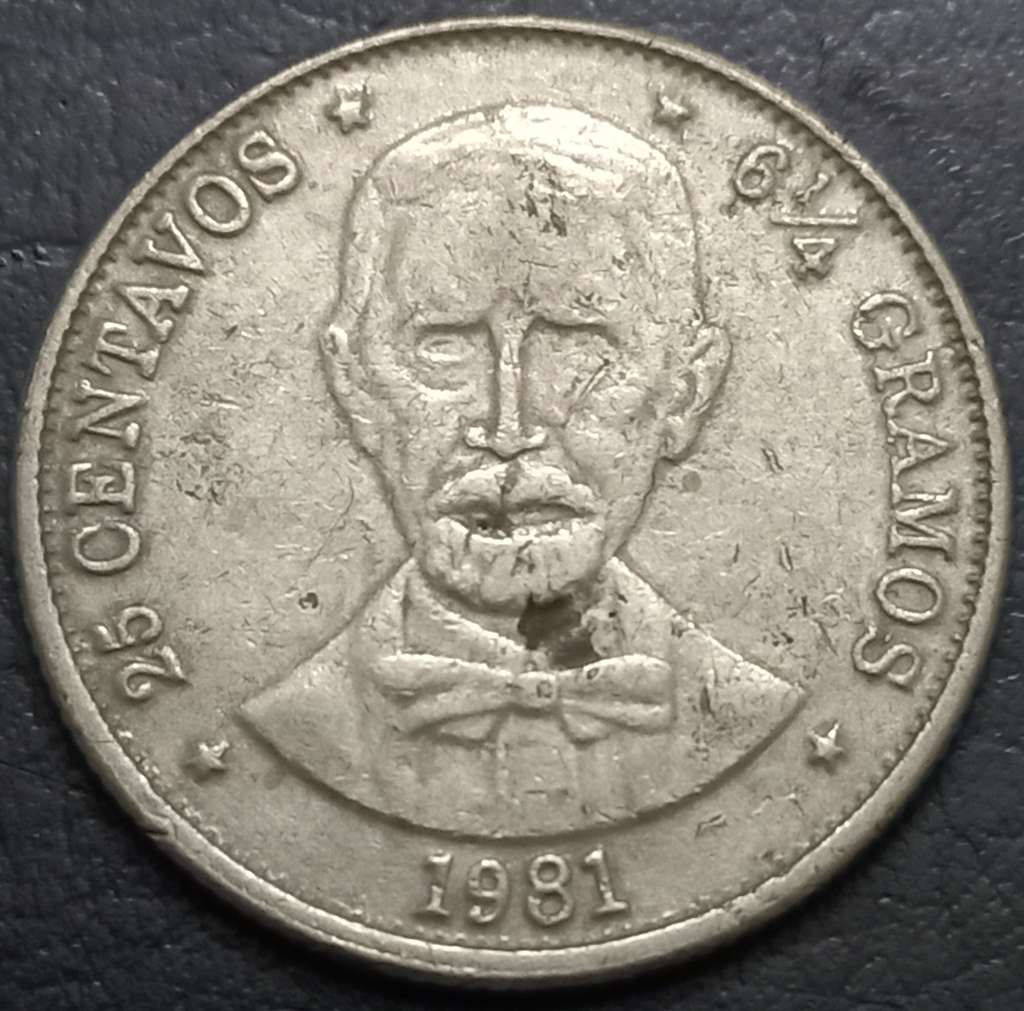 Dominican Republic 25 Centavo 1978 1981