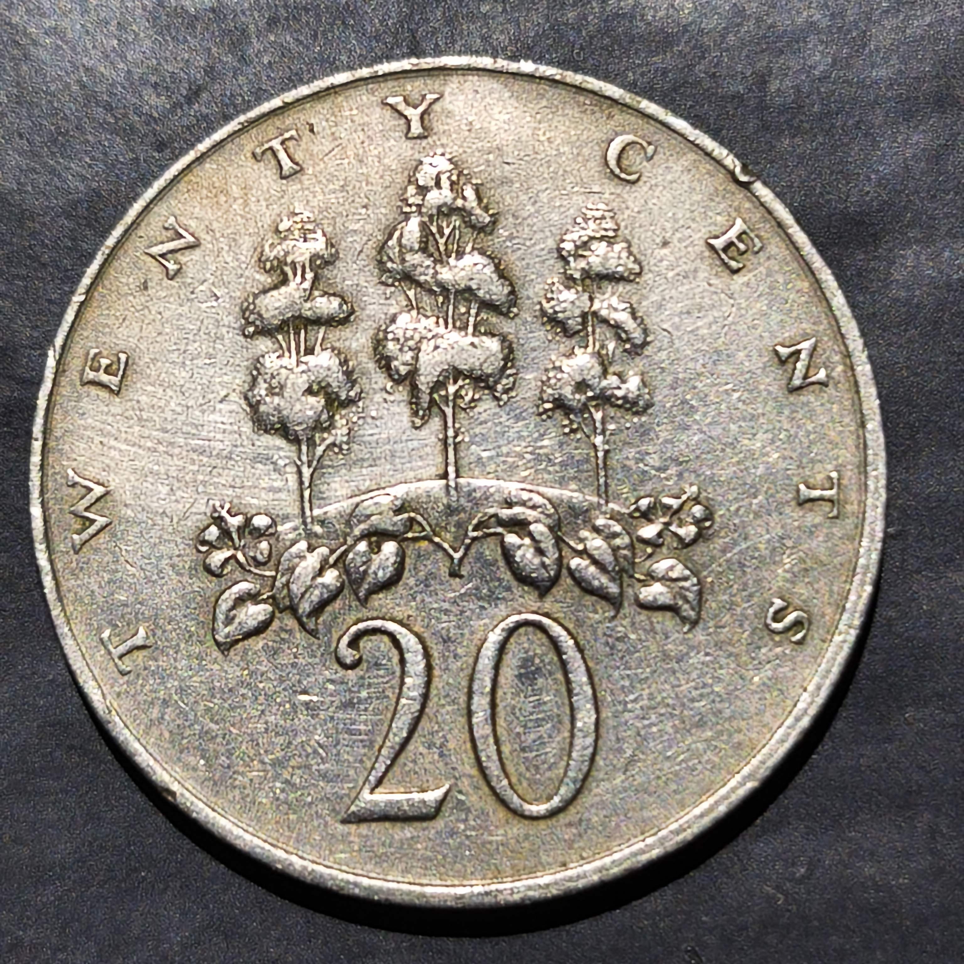 Jamaica 20 Cents 1969 1990