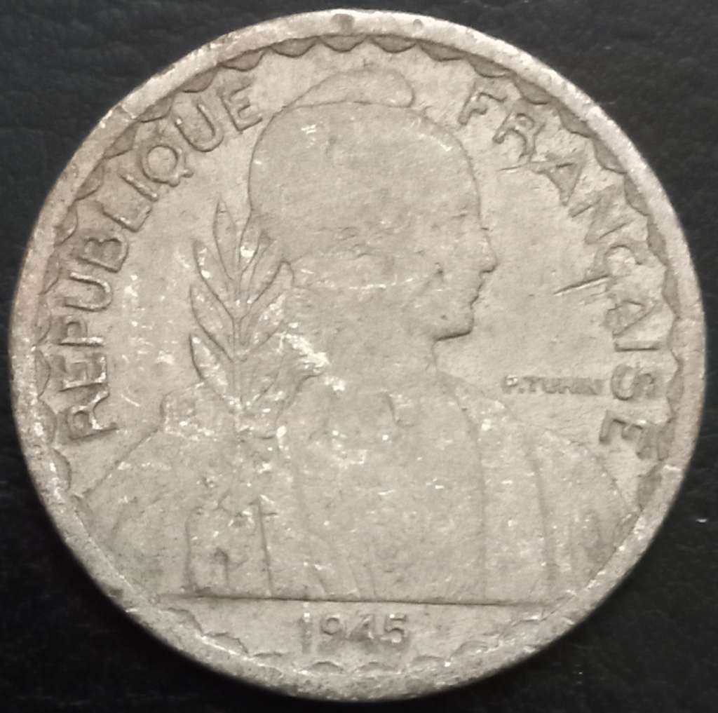 French Indo-China 20 Cent 1945 C